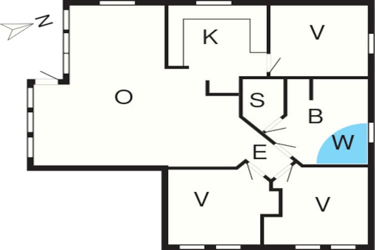 6 Personen Ferienhaus in Snedsted-Grundriss