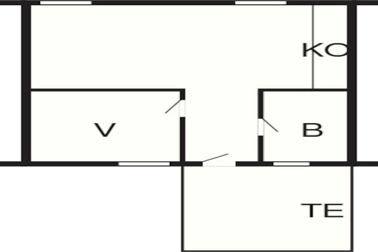 Maison de vacances pour 4 a Gudhjem-By Traum - Plan