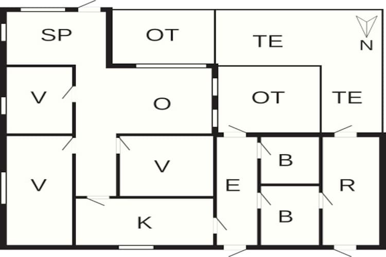 Toevluchtsoord aan het strand in Marielyst - Plattegrond