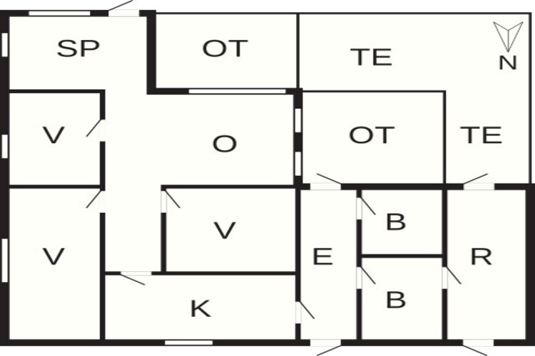Toevluchtsoord aan het strand in Marielyst - Plattegrond