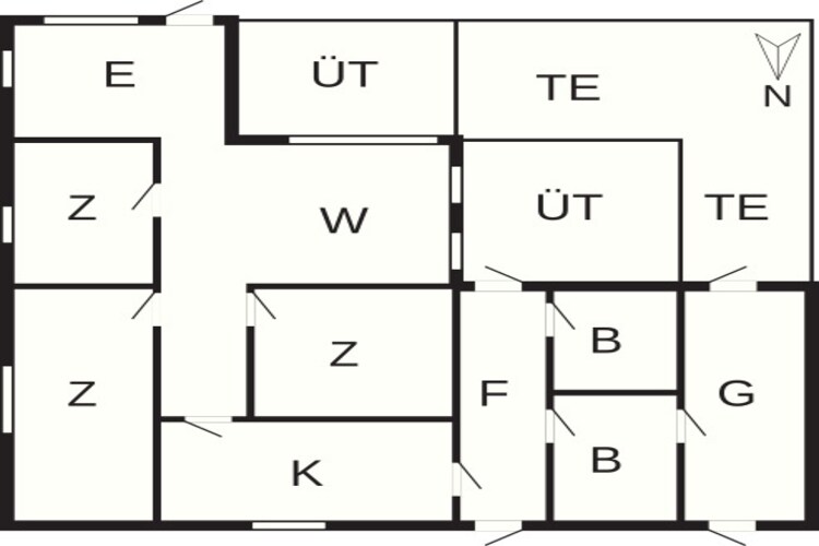 Toevluchtsoord aan het strand in Marielyst - Plattegrond