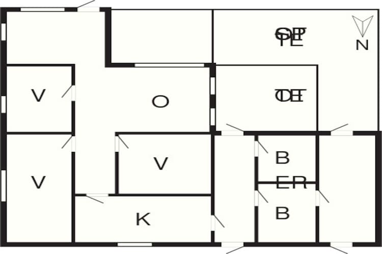 Toevluchtsoord aan het strand in Marielyst - Plattegrond