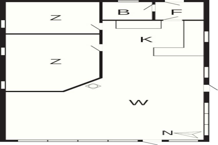 6 Personen Ferienhaus in Nibe-By Traum - Grundriss