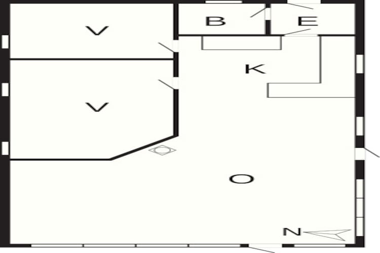 6 Personen Ferienhaus in Nibe-By Traum - Grundriss