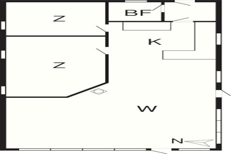 6 Personen Ferienhaus in Nibe-By Traum - Grundriss