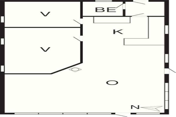 6 Personen Ferienhaus in Nibe-By Traum - Grundriss