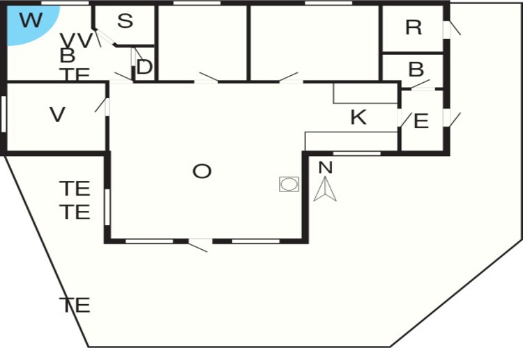 Kustgeluk in Lynderup -- By Traum Ferienwohnungen-Plattegrond