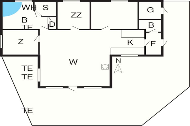 Kustgeluk in Lynderup -- By Traum Ferienwohnungen-Plattegrond