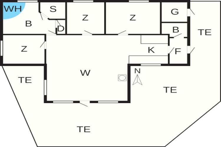 Kustgeluk in Lynderup -- By Traum Ferienwohnungen-Plattegrond