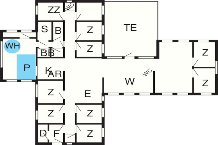 Maison de vacances pour 24 a Brovst-Plan d'étage