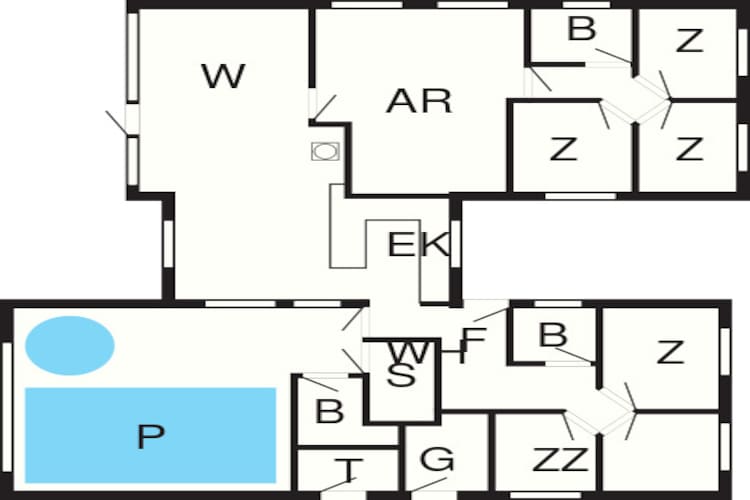 16 person holiday home in Sydals-Floor plan