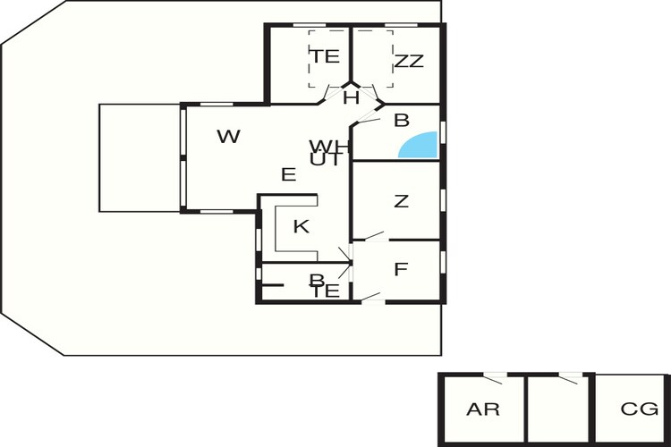8 persoons vakantie huis in Blåvand-Plattegrond