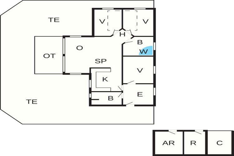 8 persoons vakantie huis in Blåvand-Plattegrond