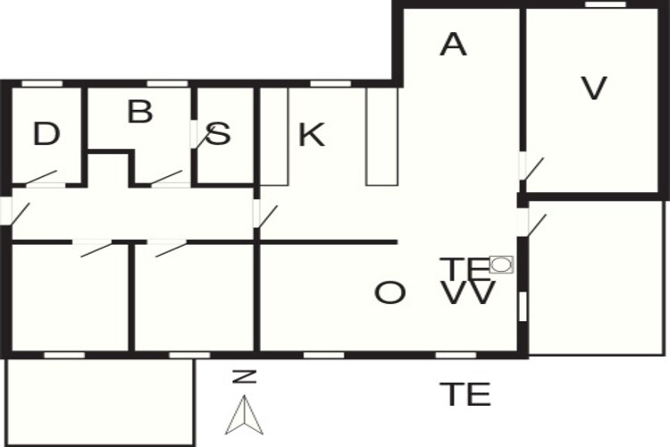 Gezellig toevluchtsoord in Vorupor -- By Traum Ferienwohnungen-Plattegrond