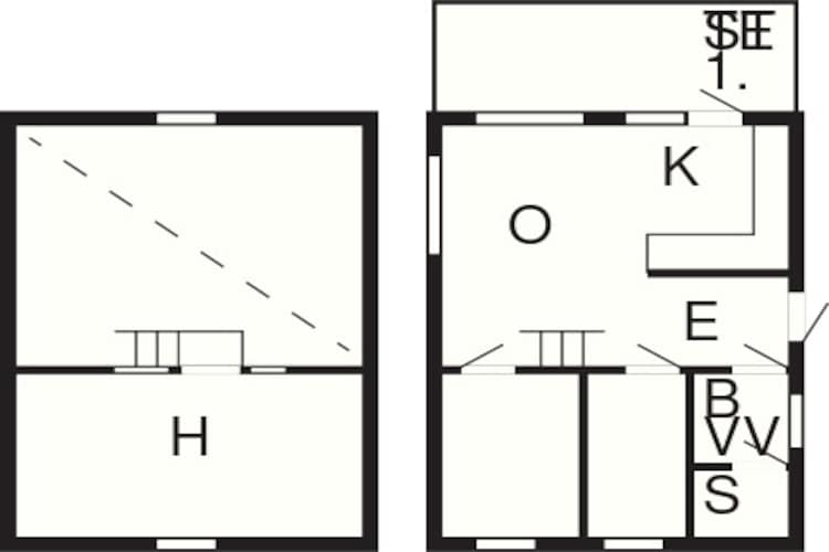 Maison de vacances pour 6 a SÄLEN-By Traum-Plan d'étage