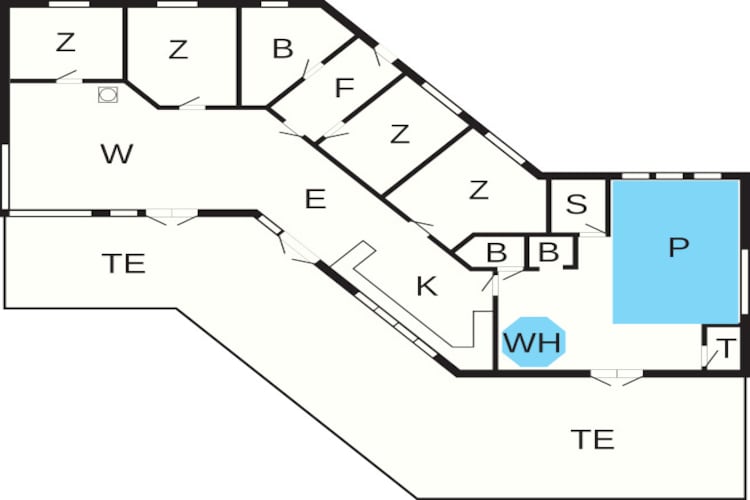 Luxe retraite met zwembad - Plattegrond