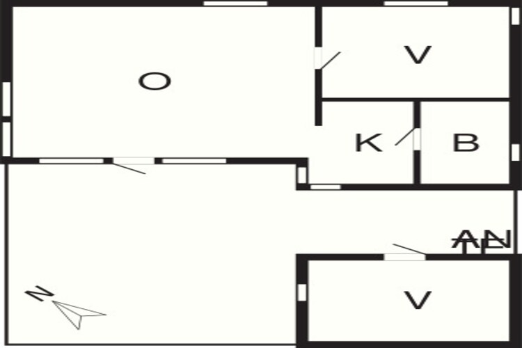 4 persoons vakantie huis in Gudhjem-By Traum-Plattegrond