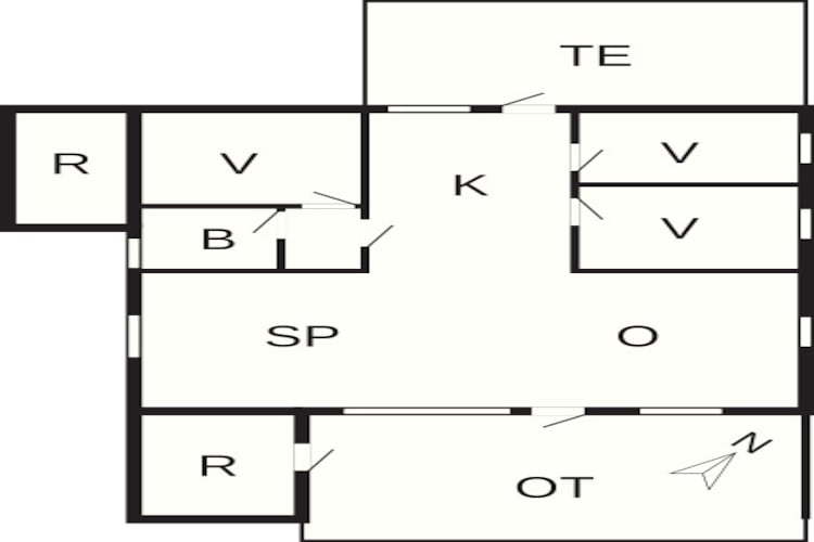 Charmant toevluchtsoord in Marielyst - Plattegrond