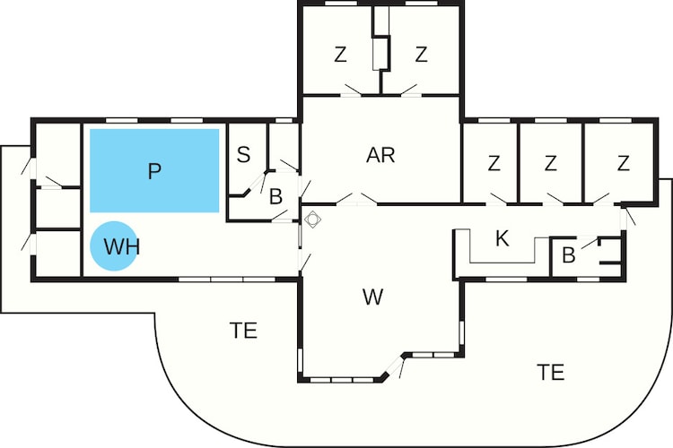 14 persoons vakantie huis in Ebeltoft-Plattegrond