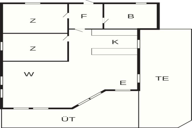 Maison de vacances pour 6 a Rønde-By Traum - Plan