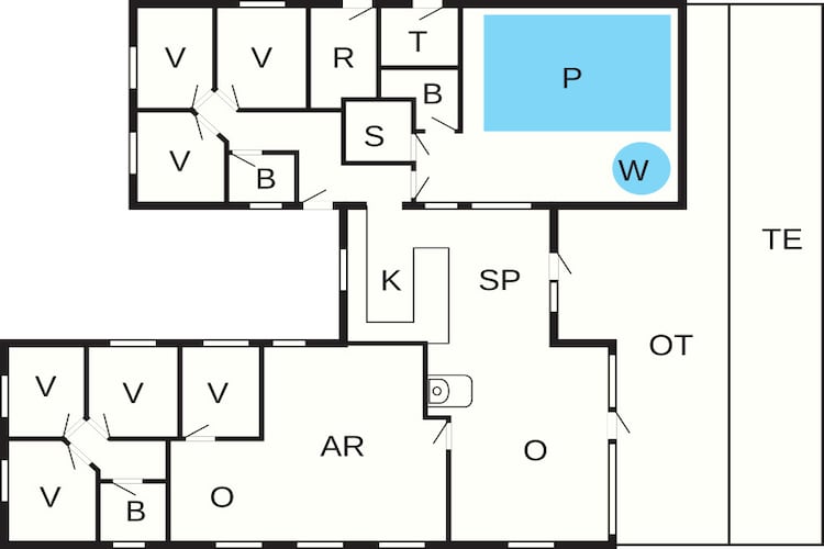 Luxe retraite in Nordborg -- By Traum Ferienwohnungen-Plattegrond