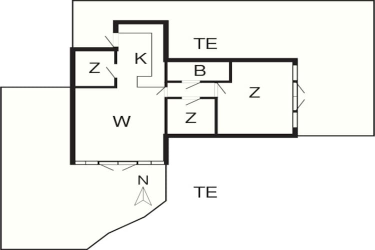 Modern Strandhuis -- By Traum Ferienwohnungen-Plattegrond