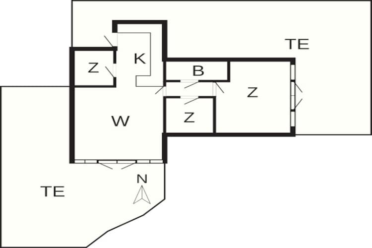 Modern Strandhuis -- By Traum Ferienwohnungen-Plattegrond