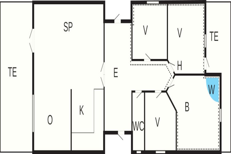 Licht familiehuis bij Kelstrup Strand - Plattegrond