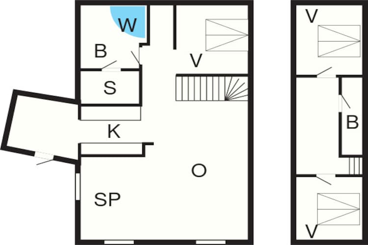Maison de vacances pour 8 a Brenderup Fyn-By Traum-Plan d'étage