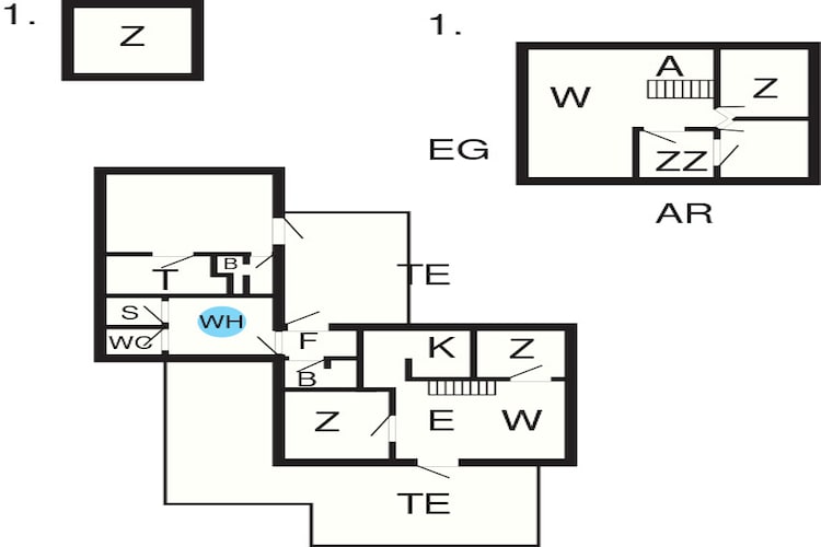 14 persoons vakantie huis in Løkken-Plattegrond