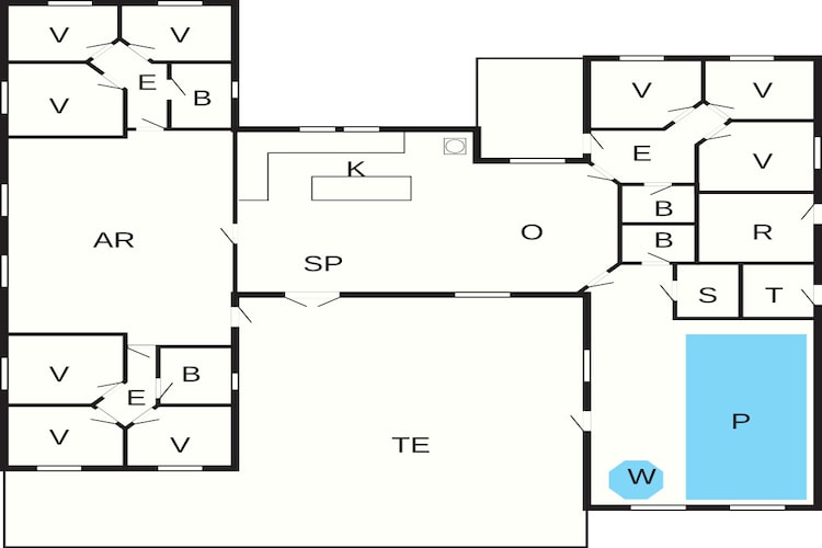 Luxe vakantieverblijf aan zee - Plattegrond