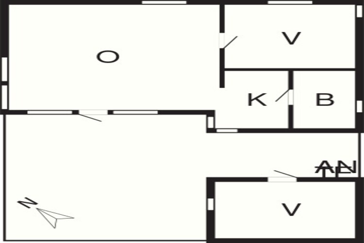 6 persoons vakantie huis in Gudhjem-By Traum-Plattegrond