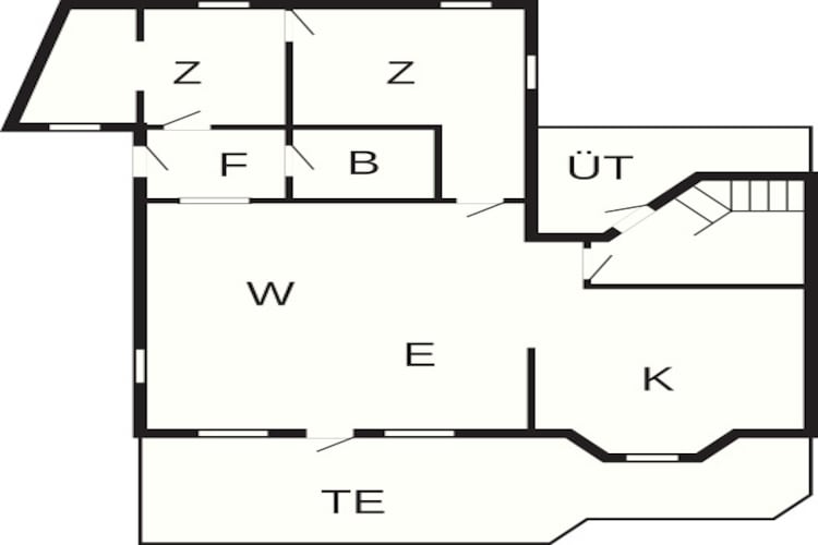 Panoramisch toevluchtsoord in Andkaer Vig - Plattegrond