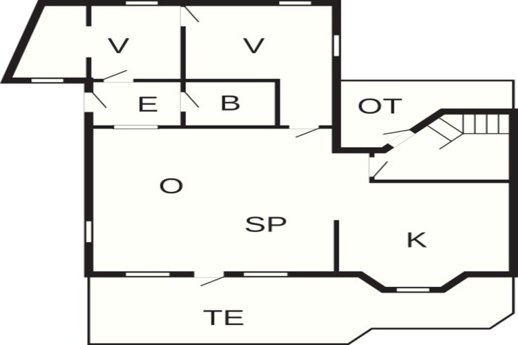 Panoramisch toevluchtsoord in Andkaer Vig - Plattegrond