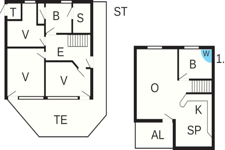 MERKUR 62+58 SW 1.RH. - Plattegrond