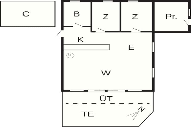 Gezellig strandhuis -- By Traum Ferienwohnungen-Plattegrond