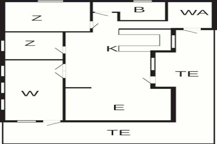 4 person holiday home in Ringkøbing - Floor plan