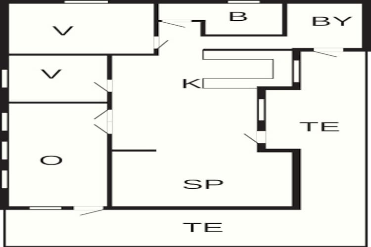 4 person holiday home in Ringkøbing - Floor plan