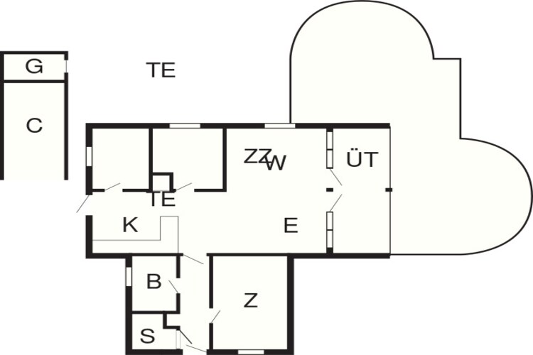 Rustige Sauna-oase -- By Traum Ferienwohnungen-Plattegrond