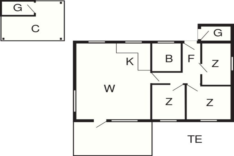6 persoons vakantie huis in Væggerløse-By Traum-Plattegrond