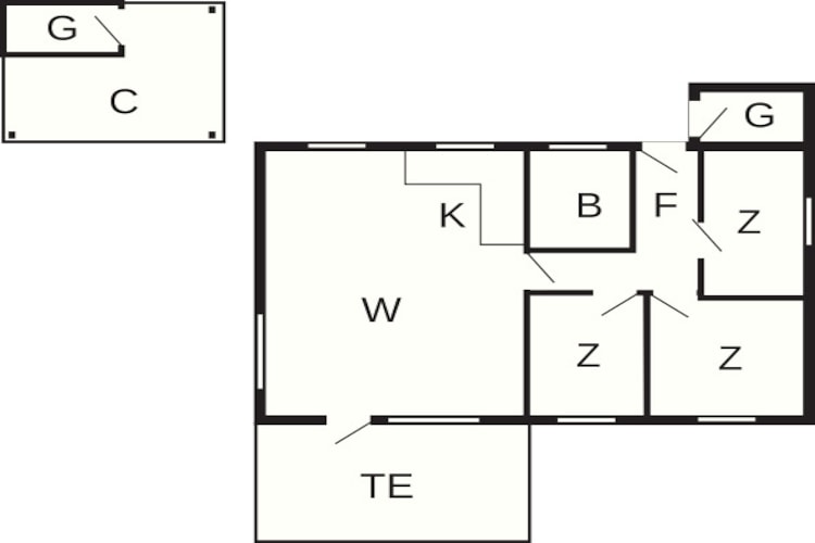 6 persoons vakantie huis in Væggerløse-By Traum - Plattegrond