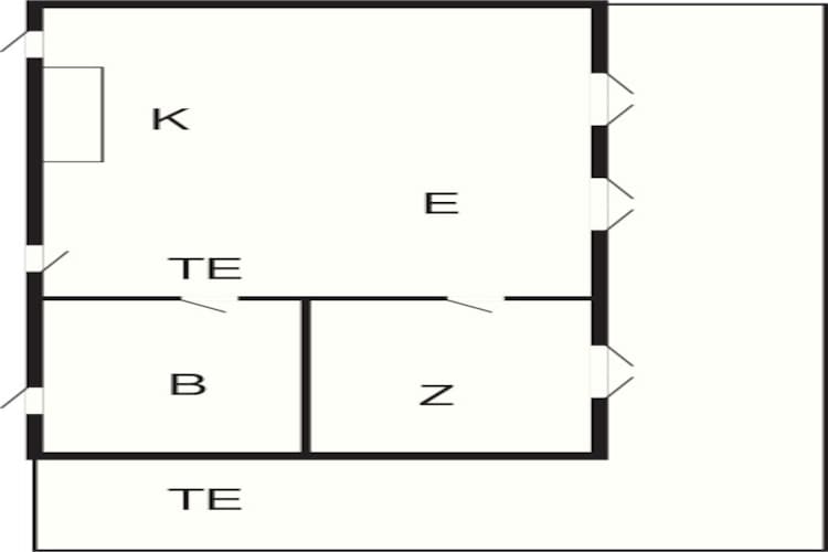 2 person holiday home in Bjert-Floor plan