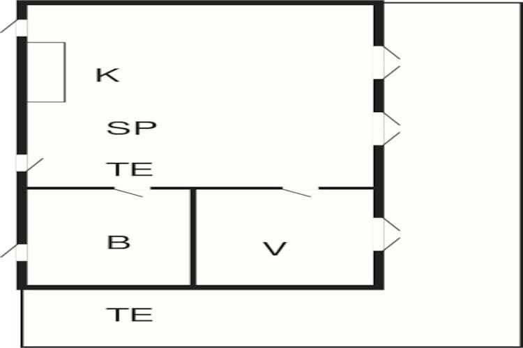 2 person holiday home in Bjert-Floor plan