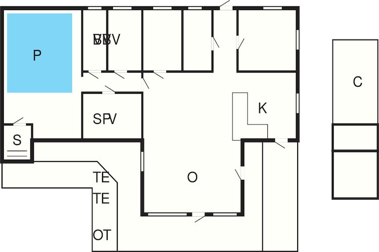 Maison de vacances pour 6 a Knebel-By Traum - Plan