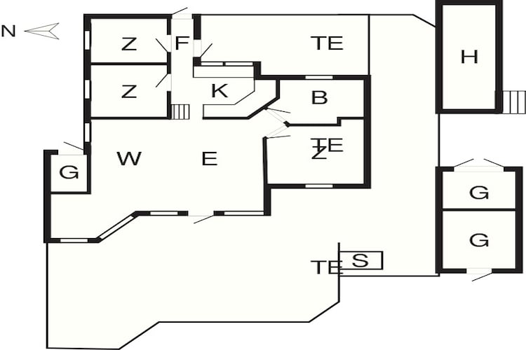 Stijlvol strandhuis -- By Traum Ferienwohnungen-Plattegrond