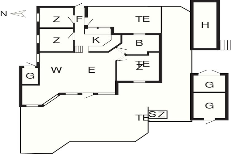 Stijlvol strandhuis -- By Traum Ferienwohnungen-Plattegrond