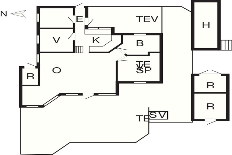 Stijlvol strandhuis -- By Traum Ferienwohnungen-Plattegrond