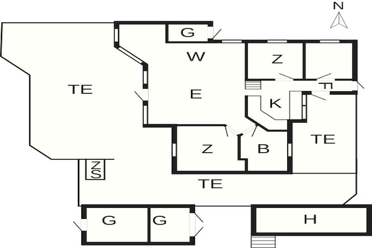 Stijlvol strandhuis -- By Traum Ferienwohnungen-Plattegrond