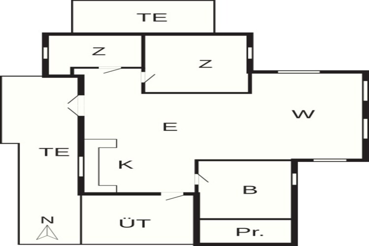 Kustcharme in Romo -- By Traum Ferienwohnungen-Plattegrond