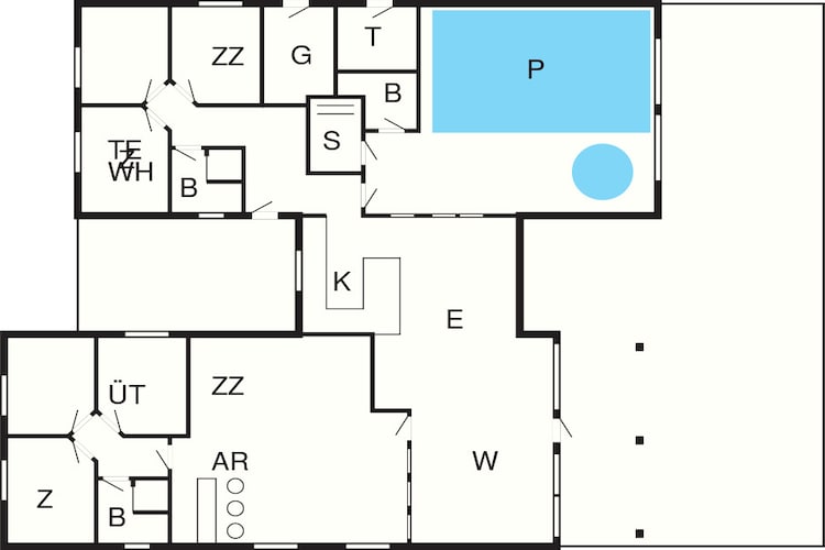 Luxe villa met zwembad aan zee - Plattegrond